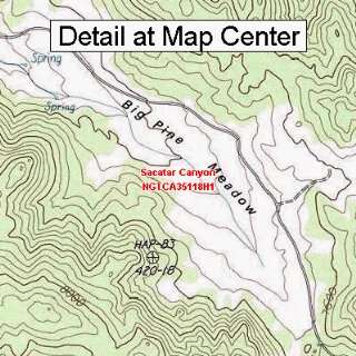  USGS Topographic Quadrangle Map   Sacatar Canyon 