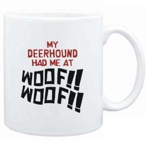  Mug White MY Deerhound HAD ME AT WOOF Dogs Sports 