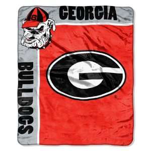  Georgia Bulldogs NCAA Royal Plush Raschel Blanket (School 