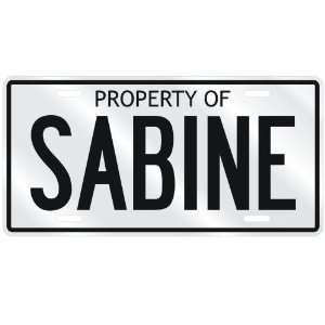  NEW  PROPERTY OF SABINE  LICENSE PLATE SIGN NAME