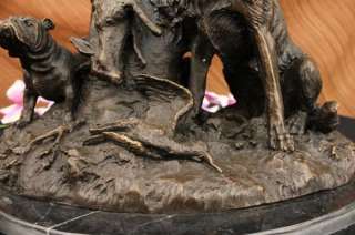Real Cast Bronze Marble Statue English Bull Dog German Shepherd Not 