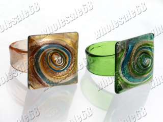 Wholesale lots 36ps charm murano craft glass rings FREE  