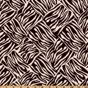   Zebra Block Coco/Chocolate Fabric By The Yard Arts, Crafts & Sewing