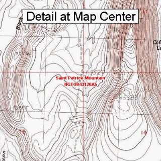  USGS Topographic Quadrangle Map   Saint Patrick Mountain 