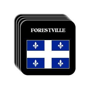  Quebec   FORESTVILLE Set of 4 Mini Mousepad Coasters 