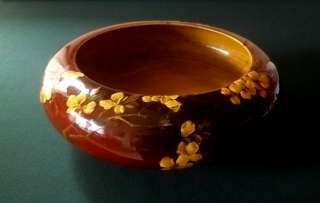 ANTIQUE Hand Painted ROOKWOOD POTTERY BOWL Standard Glaze 3 Flame Mark 