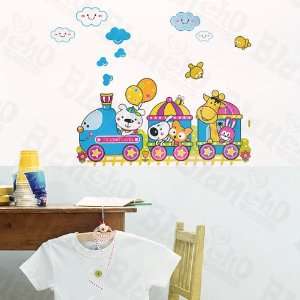  Animal Train   Wall Decals Stickers Appliques Home Decor 
