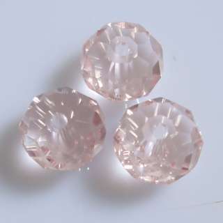  pink 30pcs exquisite 8mm rondelles crystal beads  
