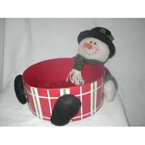  Snowman Hat Box 8 1/2 inches x 3 1/2 inches.