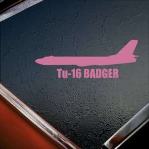  Tu 16 BADGER Pink Decal Military Soldier Window Pink 