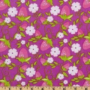  44 Wide Dress Up Strawberry Vine Violet Fabric By The 
