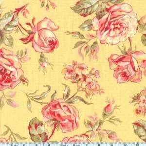 56 Wide Bardot Rose Yellow Fabric By The Yard Arts 