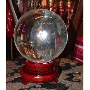  Clear Crystal Ball 125mm with Wooden Base