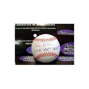 Jim Beattie autographed Baseball inscribed 9 12 79 Yazs 3000th Hit 