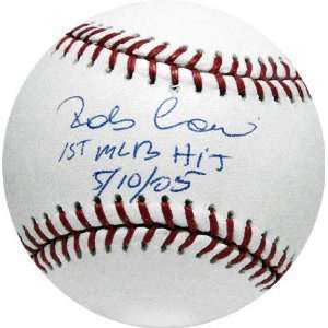   Autographed Baseball with 1st MLB Hit Inscription