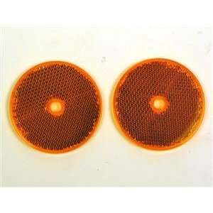 10 Amber Reflectors, 2 Round Amber Reflectors for Trailers or 
