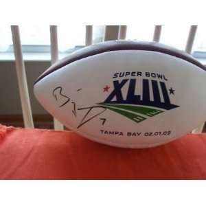  Signed Ben Roethlisberger Football   Super Bowl 43 Xliii 