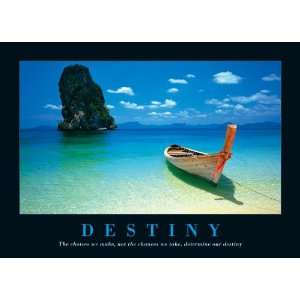  Destiny Beach Motivational Framed Poster HUGE NEW boat 