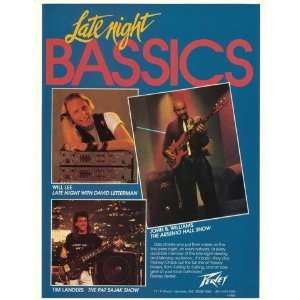  1990 Will Lee John B Williams Tim Landers Peavey Bass 