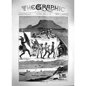  1879 Zulu War Buffalo River RorkeS Drift Natives Print 