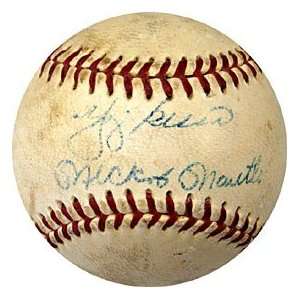  Mickey Mantle & Yogi Berra Autographed American League 