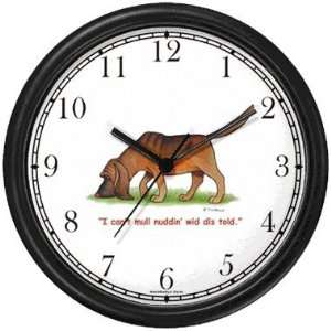 Blood Hound Dog Cartoon or Comic   JP Animal Wall Clock by WatchBuddy 