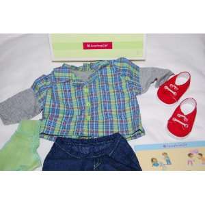  American Girl Bitty Baby Plaid & Denim Outfit Toys 
