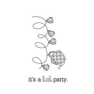  A Little Party Itty Bitty Red Rubber Stamp (Unity Stamp 