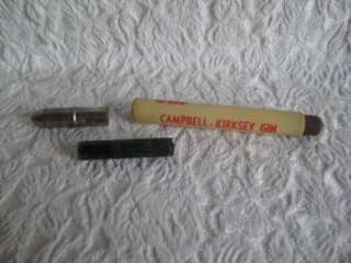Vtg Campbell Kirksey Gin Adv Bullet Pencil Risco MO Old  