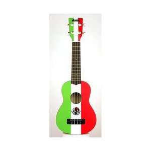    Kala Ukadelic Mexican Flag Soprano Ukulele Musical Instruments