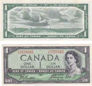 CANADA DEVILS FACE DOLLAR 1954 QUEEN ELIZABETH II T/A  