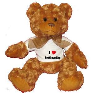  I Love/Heart Rockhounding Plush Teddy Bear with WHITE T 
