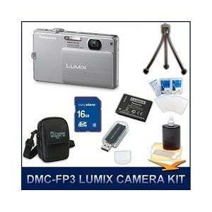  LUMIX DMC FP3 FP3 Silver Digital Camera, 14 MP, 4x Optical Zoom Lens 