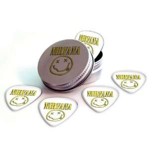  Nirvana Logo Electric Guitar Picks X 5 (2 Sided Print) in 