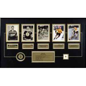 Bobby Orr Boston Bruins Framed Autographed Hockey Puck and 5 Trading 
