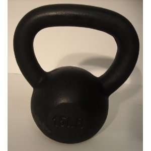   15 Lb. Pound Kettlebell Solid Cast Iron Kettle Bell