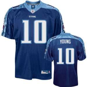  Vince Young Jersey Reebok Authentic Navy #10 Tennessee 