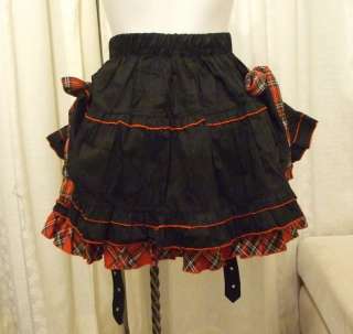black & red mini skirt & leg warmers goth punk rock  