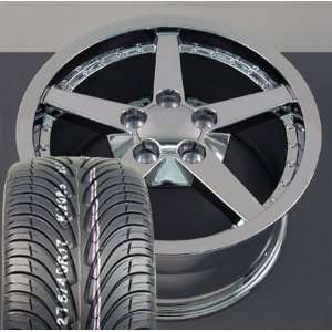 18 Fits Camaro Corvette   C6 Deep Dish wheels tires   Chrome with 