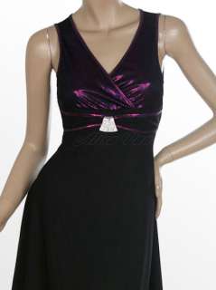 Sexy Diamante Empire Waist Purples Across V neck Clubwear Dress 02236 