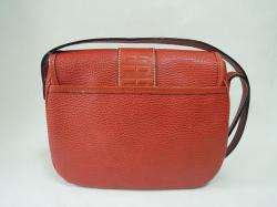 AUTHENTIC LANCEL PARIS Red Leather Shoulder bag Purse Made in ITALY 