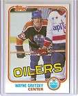   Gretzky Topps Hockey regular card and Team Leader Edmonton Oilers