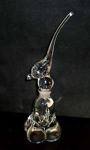 Mid Century Viking or Erickson Art Glass Perfume Bottle Bird 11 inches 