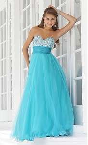 2012 Long Tulle Sweetheart Evening Formal Prom Gown Dress Party 