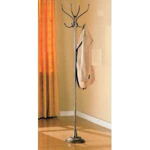 All new item Antique silvery metal finish metal coat rack with 8 hooks