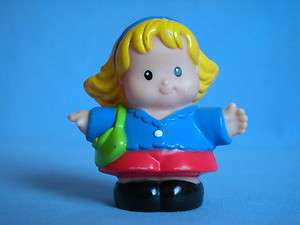 Fisher Price Little People Sarah Red Skirt Green Purse  