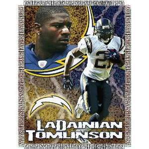 LaDainian Tomlinson #21 San Diego Chargers NFL Woven Tapestry Throw 