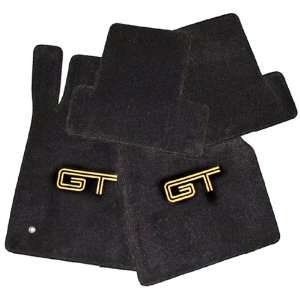  Ford Mustang Rug Floor Mats with Yellow GT Logo 2005 2006 