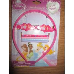   Princess 7pice Hair Accessories Set (Headband, Barrettes & Elastics