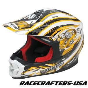  XPEED XP910 OFFROAD HELMET ADVENTURE YELLOW SIZE LARGE 